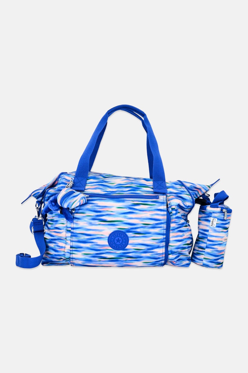 kipling Women Brand Logo Duffle Bag, Blue - Image 1